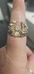 Gent's Diamond Cluster Ring .25 CT. 14K Yellow Gold 8.31dwt SIZE 13